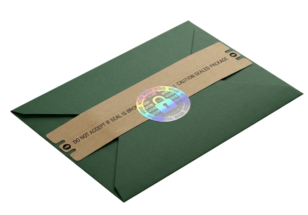Premium envelope with security seal