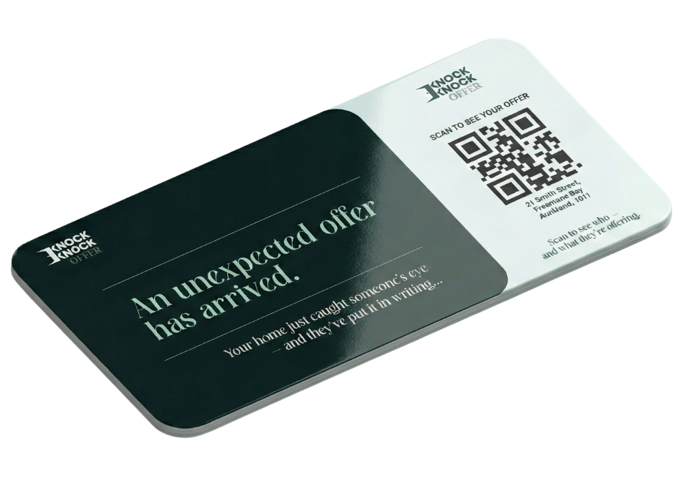 Professional offer ticket with QR code